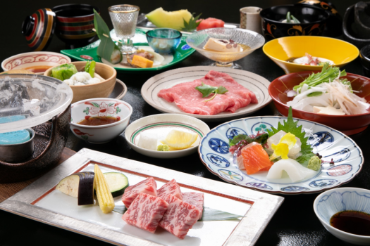 えらべる逸品が付いたワンランク上の会席料理イメージです