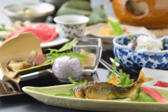 近江の食材、旬の食材にこだわった会席料理をご堪能ください　※イメージ