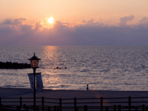 【庄内浜夕景】日本の夕陽百選にも選ばれた庄内浜が誇る絶景