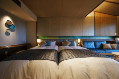 【禁煙】ビューバス和室ツイン「くじゃく」【町側】