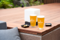 ウッドデッキで地ビール