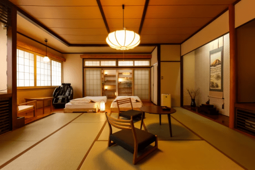 Cタイプ 「岩鏡」 日本の伝統的な佇まいにモダンなテイストを織り交ぜたお部屋です。お布団にはイタリア・マニフレックス社製のマットレスを使用した睡眠にこだわったお部屋です。 Cタイプ 「岩鏡」 日本の伝統的な佇まいにモダンなテイストを織り交ぜたお部屋です。お布団にはイタリア・マニフレックス社製のマットレスを使用した睡眠にこだわったお部屋です。