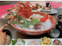 【料理長おすすめ】《夕食個室》プレミアムプラン（伊勢海老・天然お刺身・あわび）〈家族湯利用〉