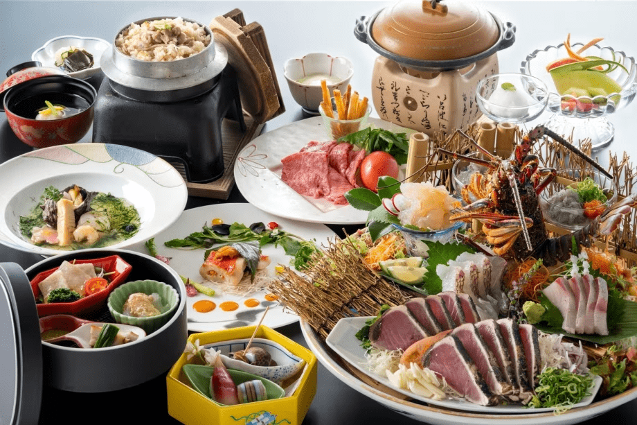 【皿鉢料理と土佐風会席イメージ】3月～5月の内容となります。