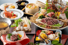 【旬彩物語／竜潮コース】幻の高級魚本クエとふぐのお鍋に、黒毛和牛ステーキを食す冬の究極グルメコース