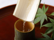 ご夕食：直火で焙って竹の香りと甘みをだした名物「かっぽ酒」