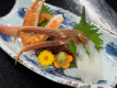 【名物蒸しガニ鍋を食す】蟹刺しの食べ比べ♪カニ天ぷら付♪ ＜活松葉ガニ１杯×北洋産ズワイガニ１杯コース＞