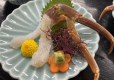 活ガニの刺身