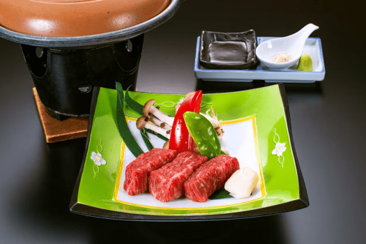 【季節の会席料理】山形牛サーロイン　陶板焼き