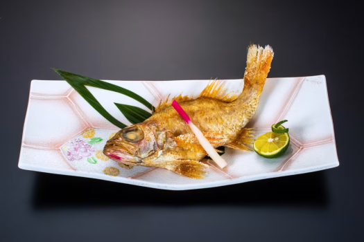 【季節の会席料理】日本海名産 のど黒の姿焼き（2025年9月末迄）