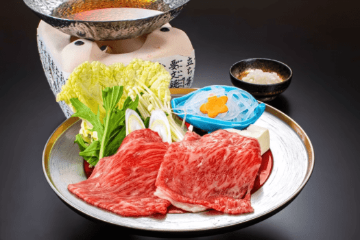 【季節の会席料理】山形牛　鬼おろしポン酢鍋