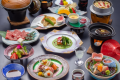 鮑の『玉の輿』蒸し付き、季節の下賀茂プラン料理一例。
石廊館お勧めの定番メニューです！

夏季（7/18～8/31）は夏季専用メニューとなり、内容が変わります。