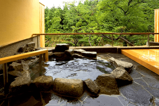 【禁煙室】山吹 134号室 岩露天風呂＋和室6畳＋ツインベッド＋庭テラス