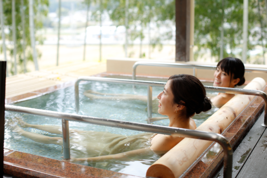 大浴場(夢乃井本館)入浴イメージ　格別の湯浴みタイムをお過ごしください
