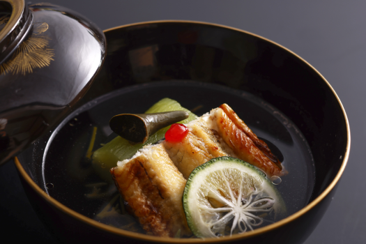 【夏季限定会席】椀物／鰻 ひすい茄子 蓴才 鰻肝