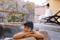 客室露天風呂（入浴イメージ）