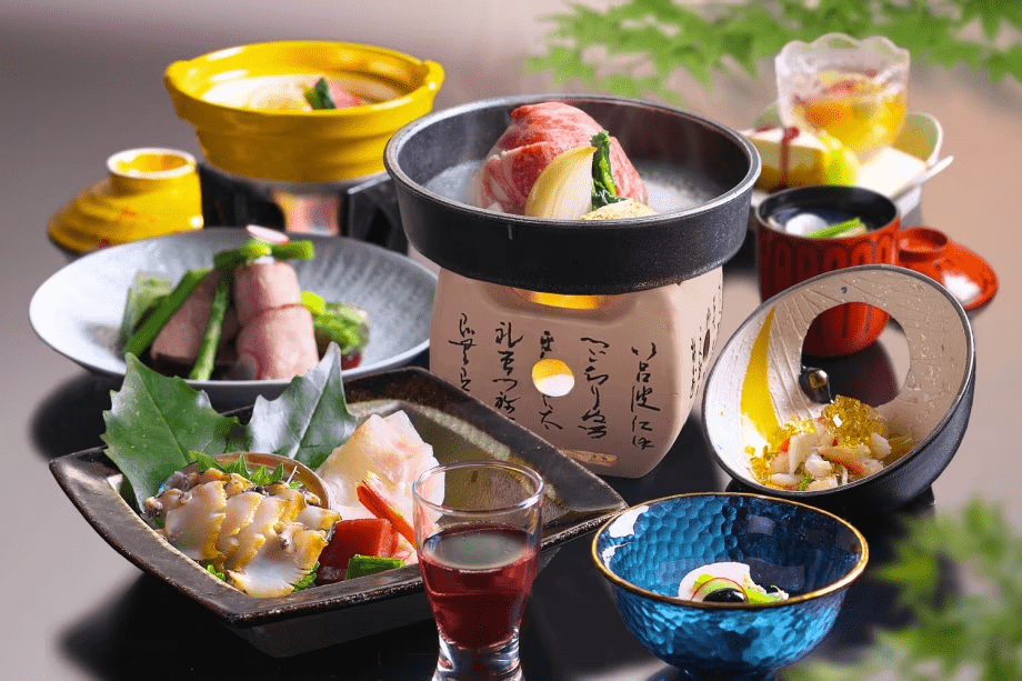 豪華食材満載の榛名の恵み会席