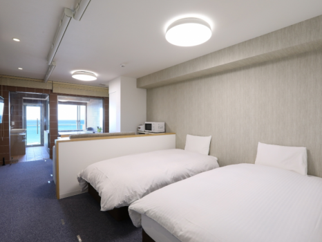 【4室限定】客室最上階！【展望半露天風呂付】のお部屋から南房総湾を一望！