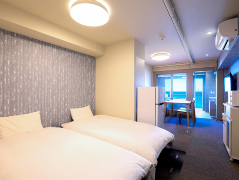 【4室限定】客室最上階！【展望半露天風呂付】のお部屋から南房総湾を一望！