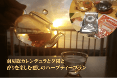 生産量日本一を誇る南房総のカレンデュラ（キンセンカ）を、一輪ハーブティーで味わう贅沢な癒しプラン。