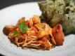 夕食 パスタ（R4/9/11～）：伊豆産栄螺とヤリイカのペスカトーレ