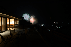 【花火大会】テラスからは熱海海上花火大会の花火をご覧いただけます♪ 【花火大会】テラスからは熱海海上花火大会の花火をご覧いただけます♪