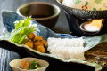 香住産の活アナゴを骨切りしてしゃぶしゃぶに
自家製ポン酢と共に味わってください
