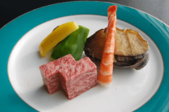 【ご夕食】A5ランク仙台牛サーロインと丸ごと鮑　※イメージ