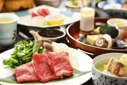 国産牛すき焼き会席（一例・2025-2026冬）