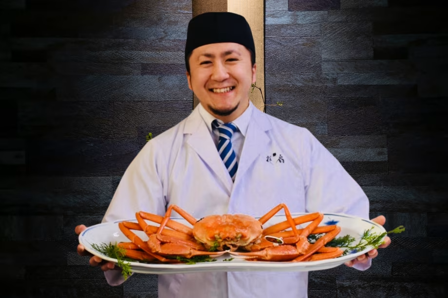 新鮮な「タグ付香住ガニ」を丸ごと1杯