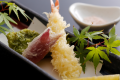 カニの天婦羅は熱々！サクサク感！を味わって