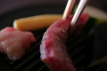 国産黒毛和牛です。肉汁が広がる