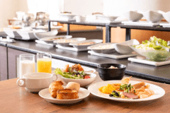 大好評の朝食バイキング