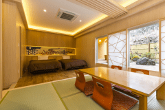 露天釜風呂でたゆたう・庭付きスイートルーム（和洋室）禁煙室