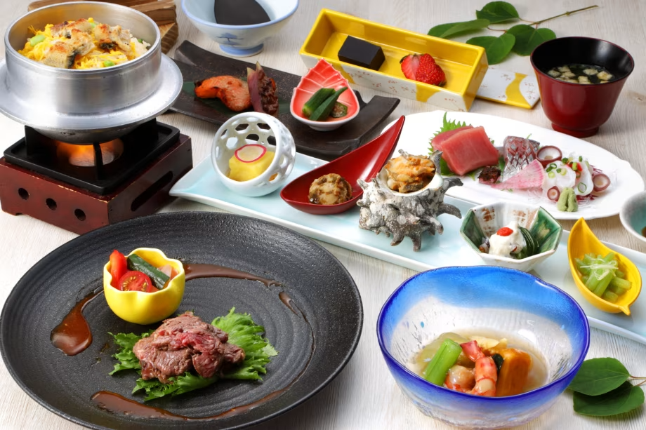 令和7年7月より会席かかやま少食コースイメージ 令和7年7月より会席かかやま少食コースイメージ