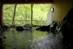 【風木立の川辺 紫明館】露天風呂 湯桧曽川を望む源泉掛け流しの湯檜曽温泉 【風木立の川辺 紫明館】露天風呂 湯桧曽川を望む源泉掛け流しの湯檜曽温泉