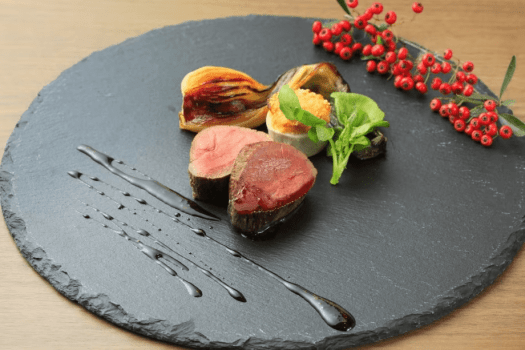 【選べるメインディッシュ】 ～とちぎ和牛のグリル or 日光湯波のグリル～