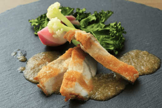 【部屋食（夕食）】当館スタンダード　～日光ひみつ豚のグリル～