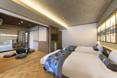 Suite＜瑠璃～RURI～＞和洋室60㎡　温泉露天風呂＋FranceBed電動リクライニングベッド