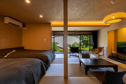 【リニューアル】源泉かけ流し温泉付　和室6畳+6畳ベッドルーム