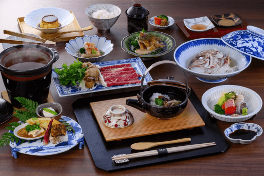 大分旬彩会席 & 鯛兜の地獄蒸し 大分旬彩会席 & 鯛兜の地獄蒸し