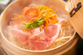 朝食 一例　地獄蒸し（※画像はイメージです。季節などにより内容が変わります。）