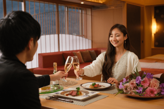 【2022年3月OPEN◇インルームダイニング・スイート】&ldquo;お部屋食確約&rdquo;で記念日のご利用にもおすすめです。