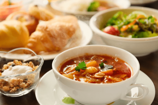 朝食ビュッフェ（一例）