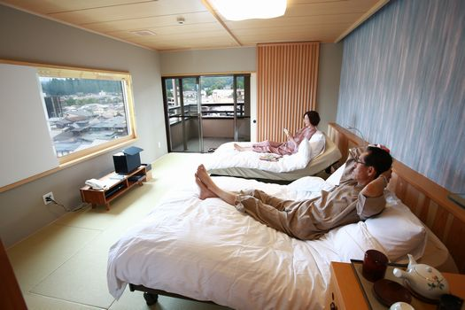 Twim room with river view