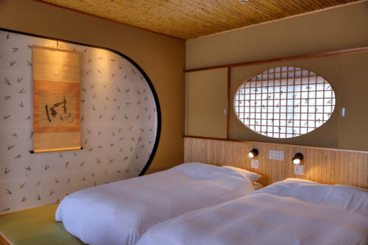 Twim room with Jinya view