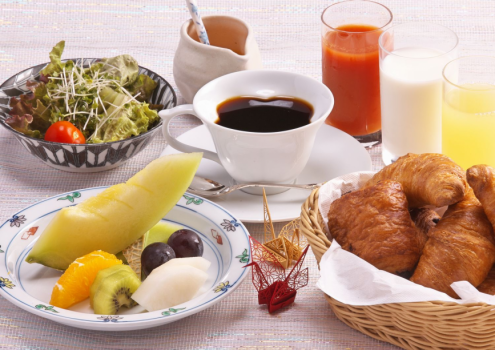 欧風なコンチネンタル朝食です。