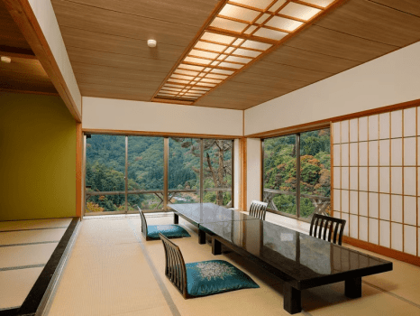 【和室3間・150平米】15畳+13畳+１０畳《川音・渓谷ビュー》