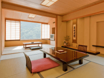 【和室2間・47平米】12畳＋6畳　《川音・渓谷ビュー 》