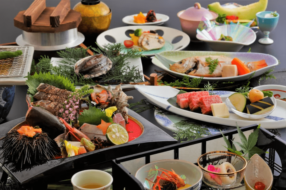 【お盆基本会席】山陰の高級食材をふんだんに取り入れた会席をご堪能いただけます